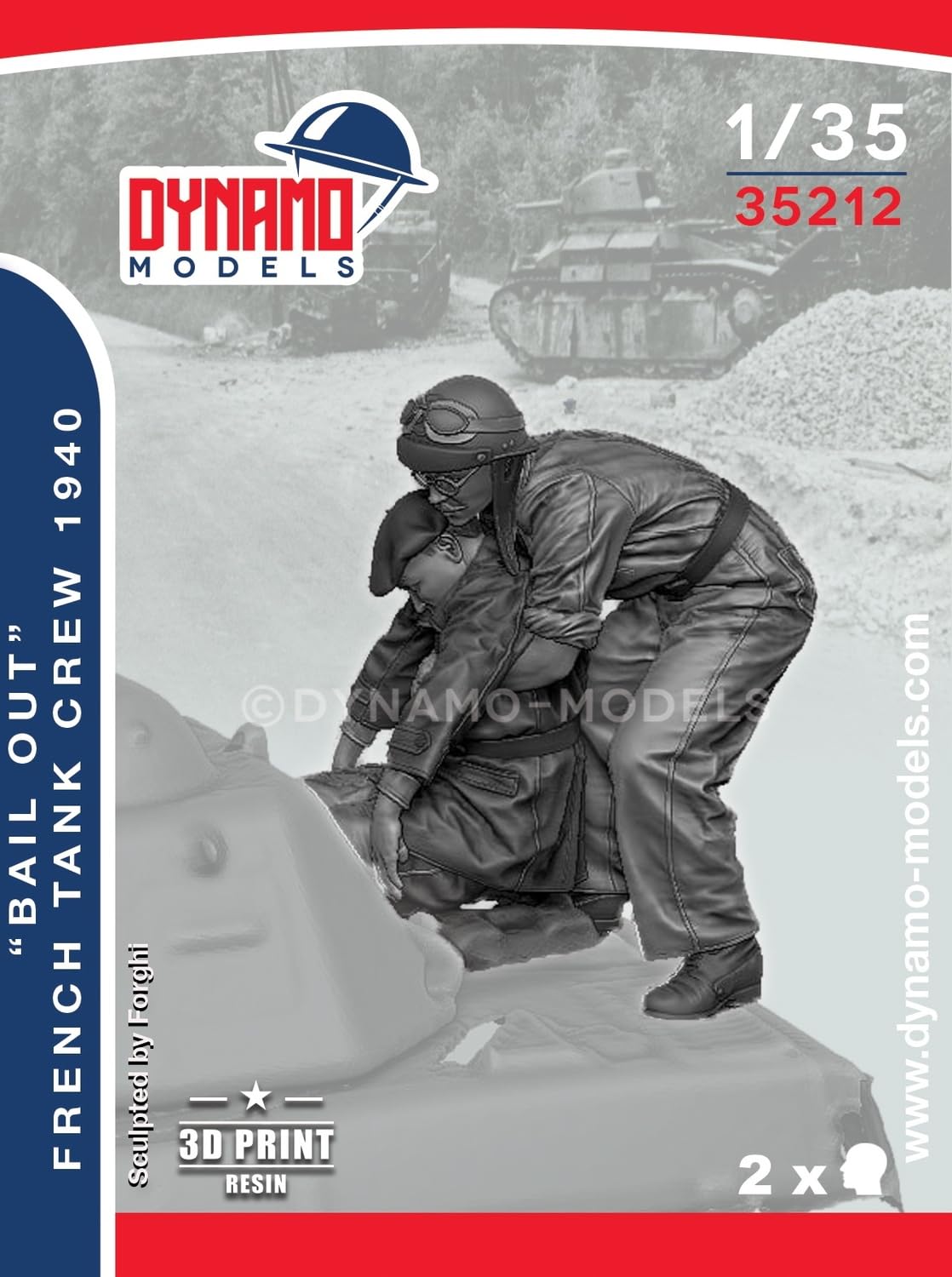 Amazon | ダイナモモデルズ 1/35 フランス戦車兵 1940年 脱出セット 2